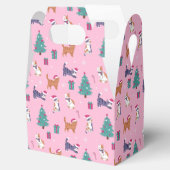 Kerstvakantie Katten en bomen vakantiepatroon Bedankdoosjes (Geopend)