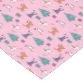 Kerstvakantie Katten en bomen vakantiepatroon Tafelkleed (Gekanteld)