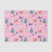 Kerstvakantie Katten en bomen vakantiepatroon Tissuepapier (Voorkant)