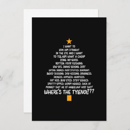 Kerstvakantie - kerstboom kaart (Voorkant / Achterkant)