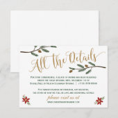 Kerstvakantie Kerstbruiloft Detailkaart Informatiekaartje (Voorkant / Achterkant)