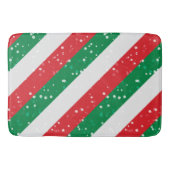 Kerstvakantie Kerstfeest Feestvreugde rood wit gro Badmat (Voorkant)
