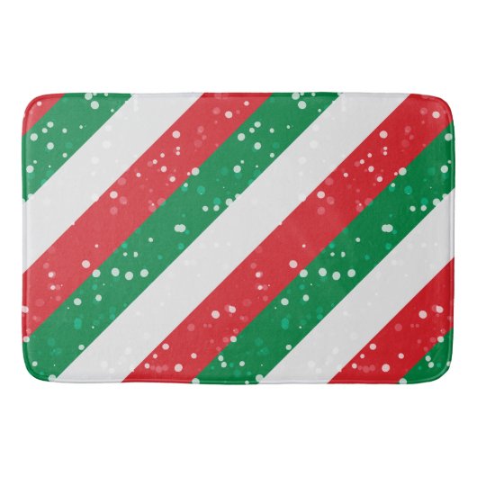 Kerstvakantie Kerstfeest Feestvreugde rood wit gro Badmat (Voorkant)