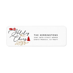 Kerstvakantie Kerstgroet Etiket