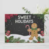 Kerstvakantie kerstgroet kaart (Staand voorkant)