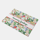 Kerstvakantie Kerstman Sneeuwman, Denneappels, Hul Deurmat (Schuin)