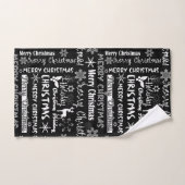 Kerstvakantie, kerstpatroon bad handdoek (Handdoek)