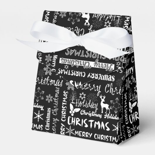 Kerstvakantie, kerstpatroon bedankdoosjes (Voorkant Zijde)