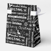 Kerstvakantie, kerstpatroon bedankdoosjes (Achterkant)