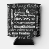 Kerstvakantie, kerstpatroon blikjeskoeler (Voorkant)