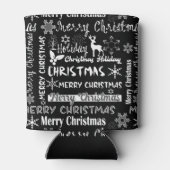 Kerstvakantie, kerstpatroon blikjeskoeler (Achterkant)