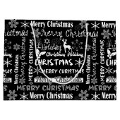 Kerstvakantie, kerstpatroon groot cadeauzakje (Achterkant)