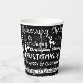 Kerstvakantie, kerstpatroon papieren bekers (Rechts)