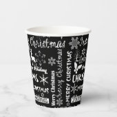 Kerstvakantie, kerstpatroon papieren bekers (Voorkant)