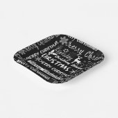 Kerstvakantie, kerstpatroon papieren bordje (Gebogen)