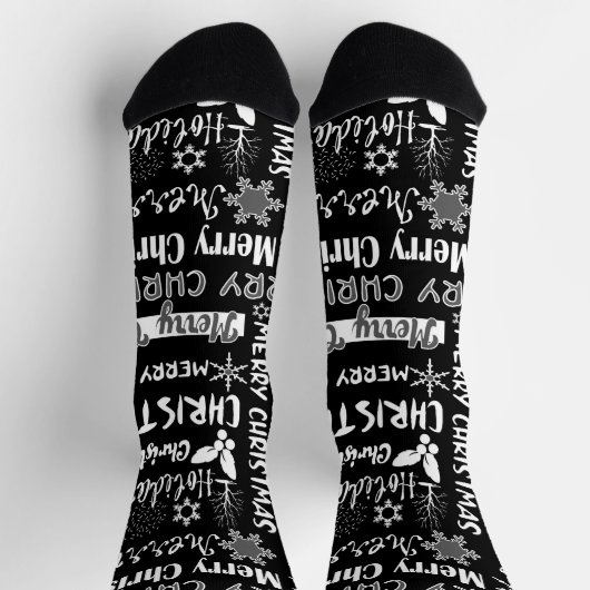 Kerstvakantie, kerstpatroon sokken (Top)