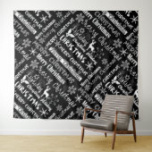 Kerstvakantie, kerstpatroon wandkleed (In Situ (horizontaal))