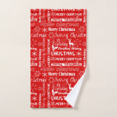 Kerstvakantie, kerstpatroon, winter bad handdoek (Handdoek)