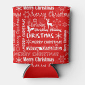 Kerstvakantie, kerstpatroon, winter blikjeskoeler (Voorkant)