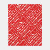 Kerstvakantie, kerstpatroon, winter fleece deken (Voorkant)
