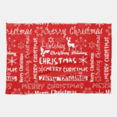 Kerstvakantie, kerstpatroon, winter theedoek (Horizontaal)