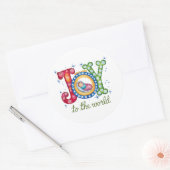 Kerstvakantie Kerststal Geboorte van Jezus Ronde Sticker (Envelop)