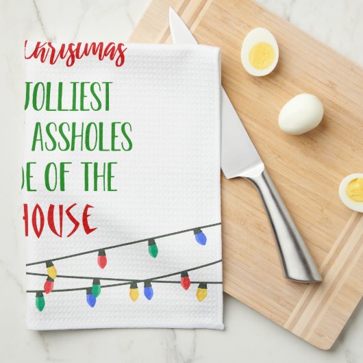 Kerstvakantie Keukenhanddoek (Quarter Fold)