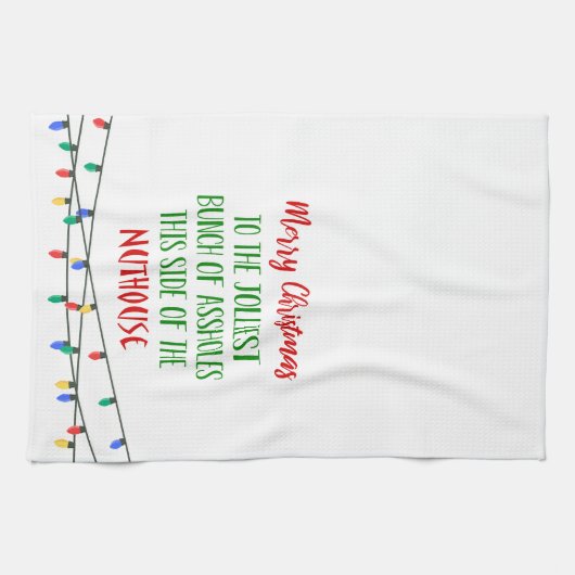 Kerstvakantie Keukenhanddoek (Horizontaal)