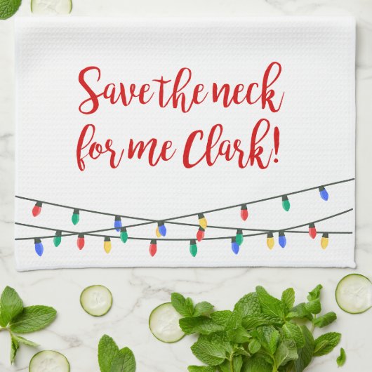 Kerstvakantie Keukenhanddoek (Gevouwen)