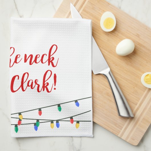 Kerstvakantie Keukenhanddoek (Quarter Fold)