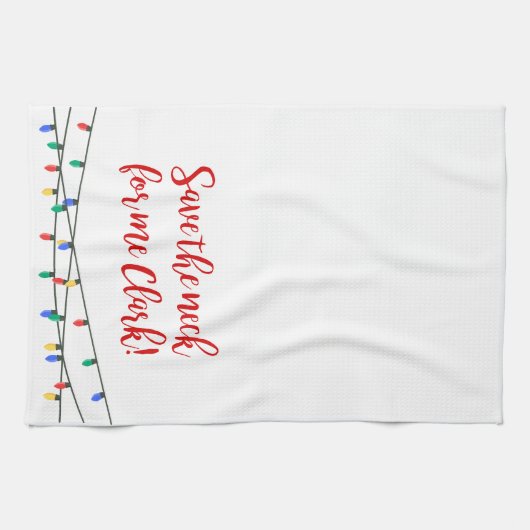 Kerstvakantie Keukenhanddoek (Horizontaal)