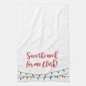 Kerstvakantie Keukenhanddoek (Verticaal)