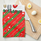 Kerstvakantie Keukenhanddoeken (Quarter Fold)