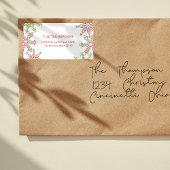 Kerstvakantie Kleurrijke Schattigee Wintersneeuwvl Etiket