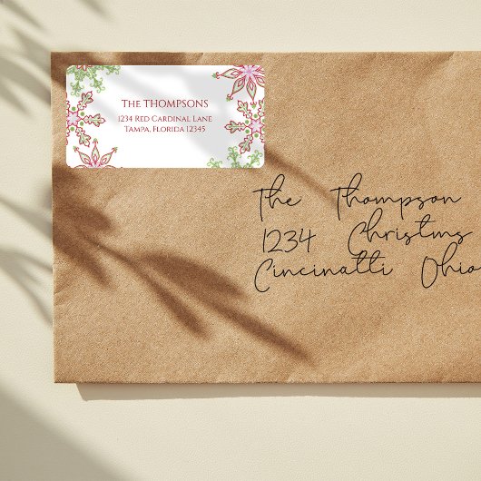 Kerstvakantie Kleurrijke Schattigee Wintersneeuwvl Etiket