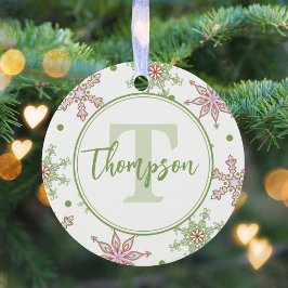 Kerstvakantie Kleurrijke Sneeuwvlok Schattige Mono Keramisch Ornament