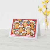 Kerstvakantie koekjes met peperkoek katten kaart (Gele Bloem)