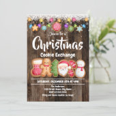 Kerstvakantie Koekjesruil Uitnodiging (Staand voorkant)