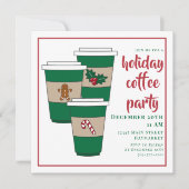 Kerstvakantie koffiebar kaart (Voorkant)