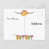 Kerstvakantie Krans Groet Briefkaart (Achterkant)