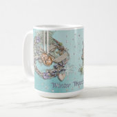 Kerstvakantie - Krans & Jingle Bells Koffiemok (Voorkant links)