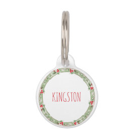 Kerstvakantie krans Pet Name Phone Joy Huisdierpenning