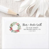 Kerstvakantie krans retour label (Insitu)