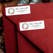 Kerstvakantie krans retour label