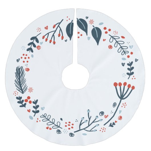 Kerstvakantie Krans rood en blauw Kerstboom Rok (Voorkant)