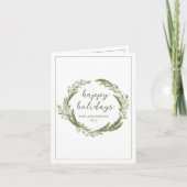 Kerstvakantie krans wenskaart feestdagen kaart (Voorkant)