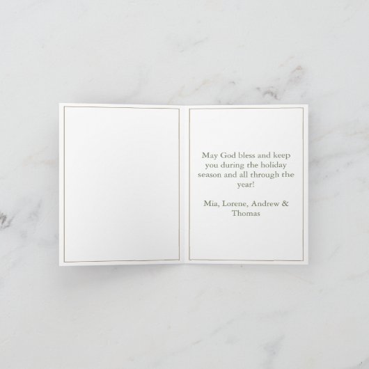 Kerstvakantie krans wenskaart feestdagen kaart (Binnen)