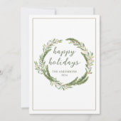 Kerstvakantie krans wenskaart feestdagenkaart (Voorkant)