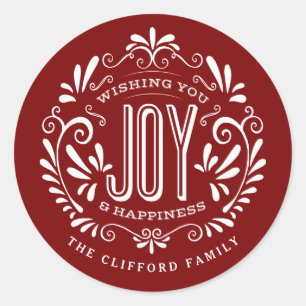 KERSTVAKANTIE KRIJT KUNST ORNAMENT STICKERS