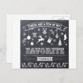 Kerstvakantie krijtbord feestdagenkaart (Voorkant / Achterkant)